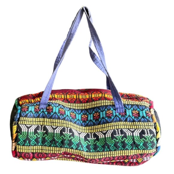Embroidered Weekend Carry on Travel Duffel Bag Womens Multicolor Bohemian Boho - Picture 1 of 9
